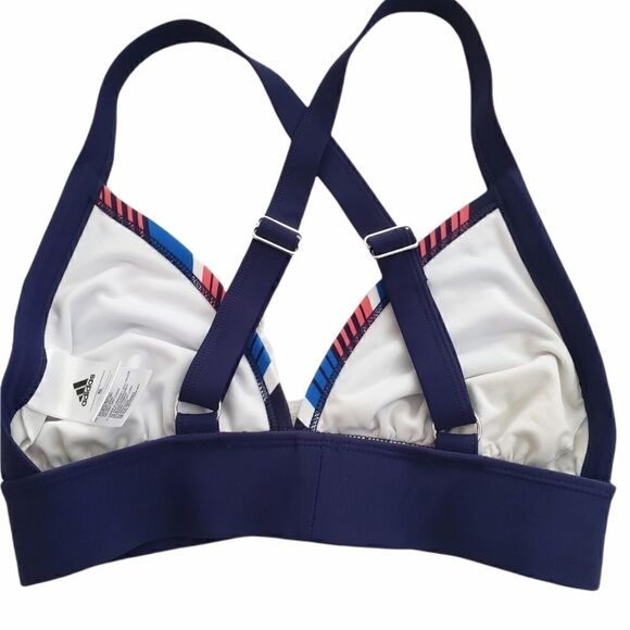 Adidas Bikini Top Triangle Blue and Pink Striped - Picture 4 of 10